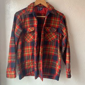 Vintage 60s 70s Pendleton Wool Flannel Shirt Jacket/Shacket